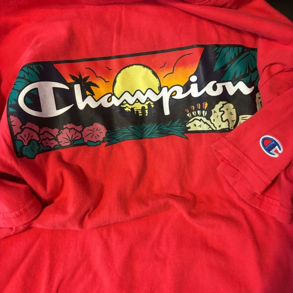 Champion Classic T-Shirt Sunset Script Short Sleeve Size Small Limited Edition - Picture 6 of 8